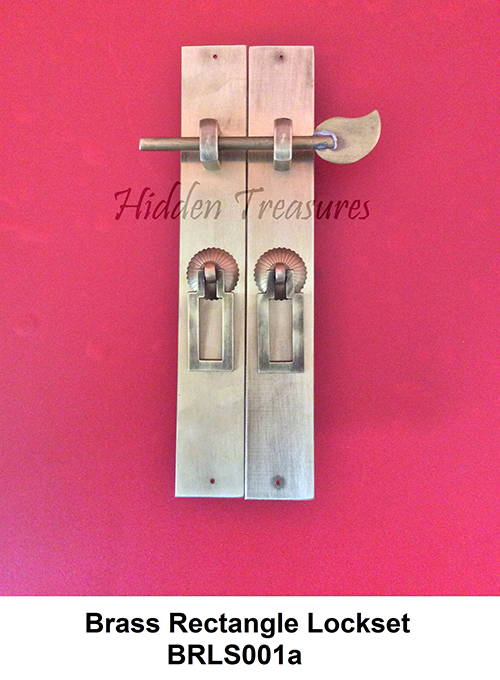 19 Brass rectangle lockset