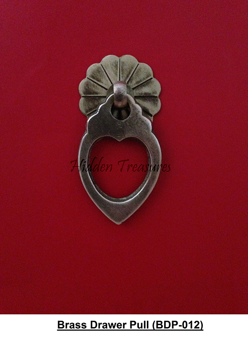 12 Brass heart-shape design drawer pull