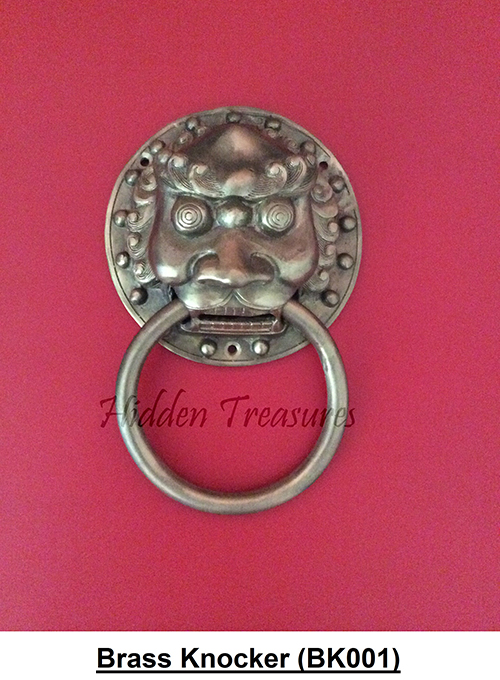 01 Brass lion head knocker 