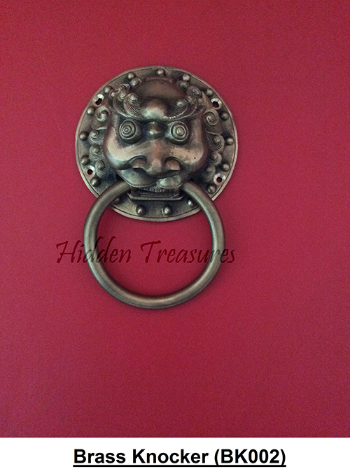 02 Brass lion head knocker