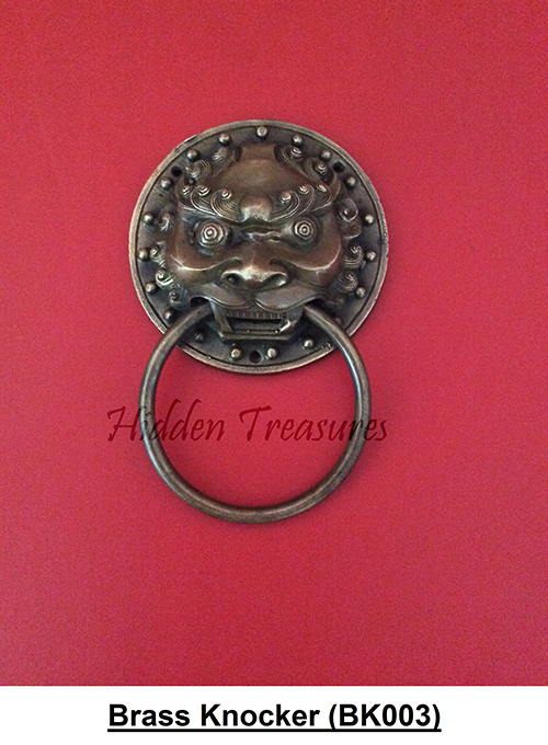 03 Brass lion head knocker