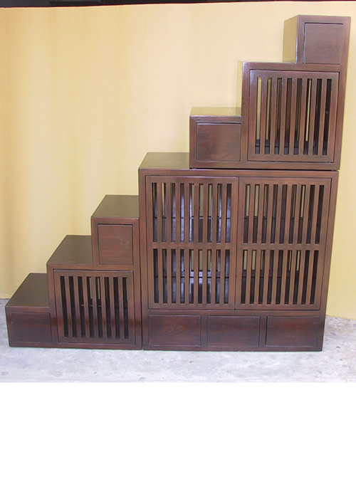 01 Custom make stepped cabinet / Tansu 