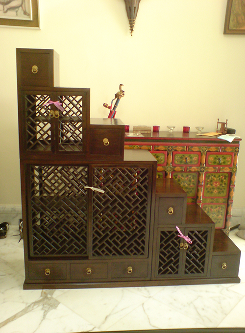 01 Custom make stepped cabinet / Tansu 