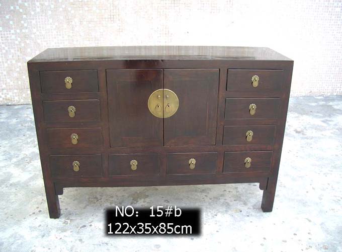 06 Antique 8 drawers 2 doors Sideboard