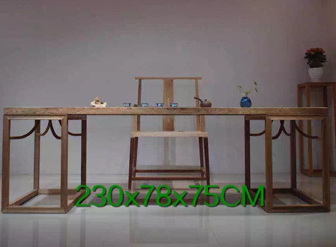 20 Custom make 3 pcs solid top writing table c/w chair 